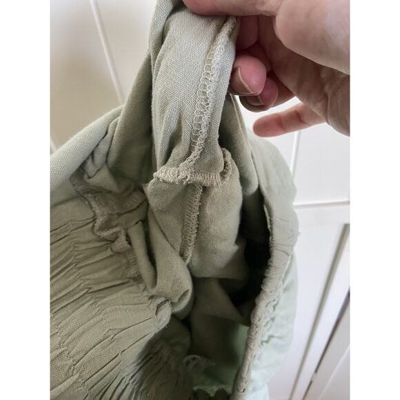 Ban Jara Womens Pants Sz S Mint Green Linen Joggers - Picture 5 of 6